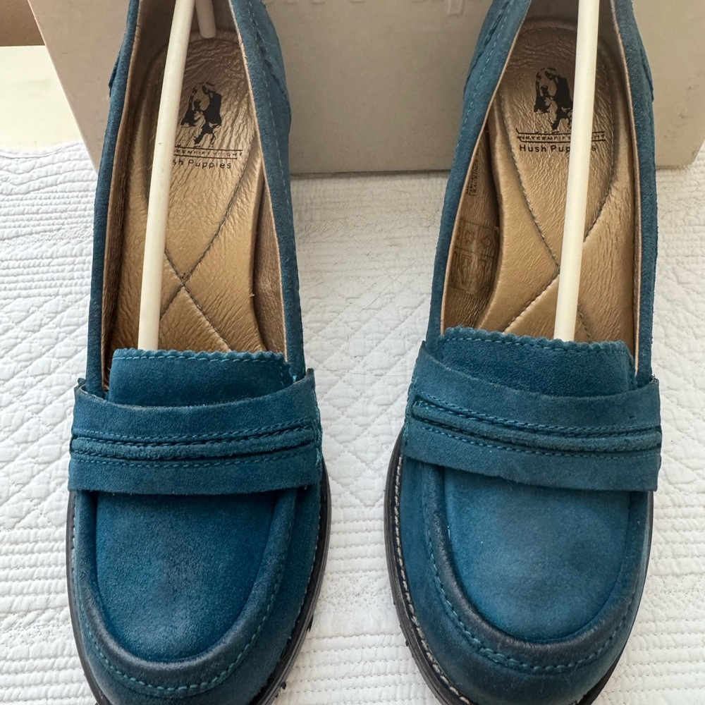 Hush Puppies Women's Teal Flats